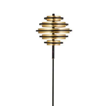 Searchlight Hive - Stehleuchte - Ø 40 x 148 cm - 37W dimmbare LED inkl - schwarz und gold