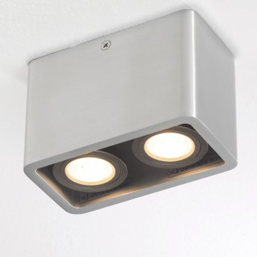 Artdelight Bronx2 - Aufbaustrahler 2L - 13 x 7 x 8,5 cm - Aluminium