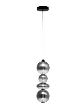 Nova Luce Bally - Hängelampe - Ø 20 x 197 cm - 36W dimmbar LED inkl. - matt schwarz und rauchgrau