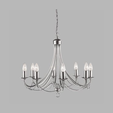 Searchlight Maibaum - Kronleuchter - Ø 60 x 100 cm - satiniert silber