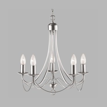 Searchlight Maibaum - Kronleuchter - Ø 46 x 100 cm - satiniert silber