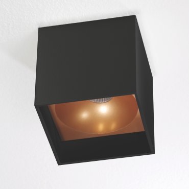 Artdelight Brock - Deckenleuchte - 10 x 10 x 10 cm - 7W dimmbare LED inkl - schwarz und gold