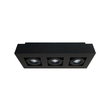 Artdelight Bosco - Aufbaustrahler 3L - 36 x 14 x 8,6 cm - schwarz