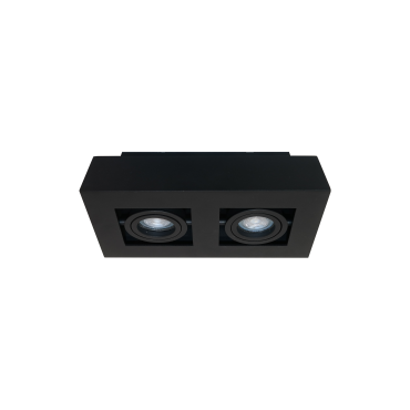 Artdelight Bosco - Aufbaustrahler 2L - 25 x 14 x 8,6 cm - schwarz