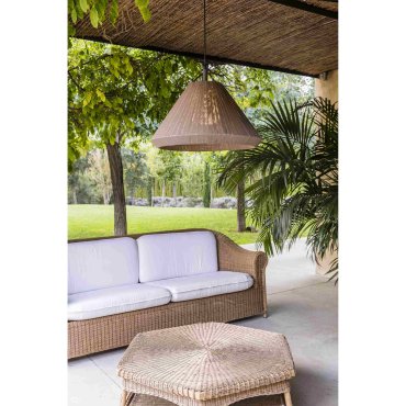 Faro Saigon - Hängeleuchte Kegelkappe - Ø 67 x 38 cm - IP65 - braun