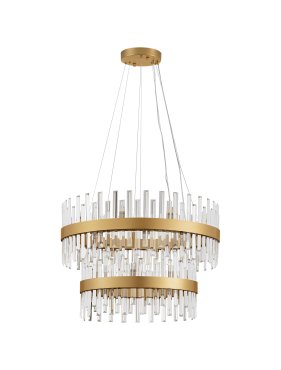 Nova Luce Crown - Hängelampe - Ø 75 x 180 cm - Gold satiniert