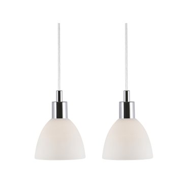 Nordlux Ray 2L Kit 12 - Hängeleuchte - 12 x 186 cm - Chrom und Weiß
