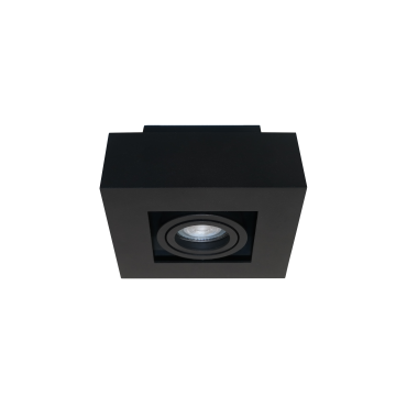 Artdelight Bosco - Aufbaustrahler 1L - 14 x 14 x 8,6 cm - schwarz