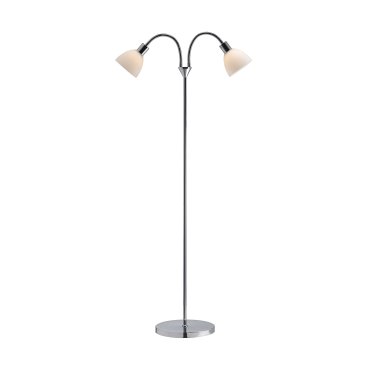 Nordlux Ray 12 - Stehleuchte - 155 cm - Chrom und Opalweiß