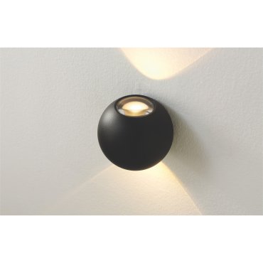 Artdelight Denver - Außenwandleuchte - Ø 10 cm - 2 x 4W dimmbare LED inkl. - IP54 - schwarz