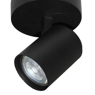 Artdelight Vivaro - Aufbaustrahler 1L - Ø 10,2 x 12 cm - schwarz