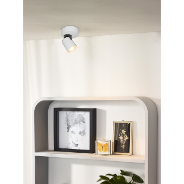 Artdelight Vivaro - Aufbaustrahler 1L - Ø 10,2 x 12 cm - weiß und anthrazit