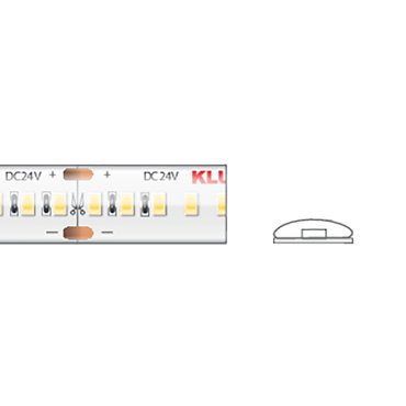 KLUS LED Streifen - 1cm breit, 500cm lang - 24Vdc - dimmbar - 9.6W LED pro Meter - 240 LEDs pro Meter - IP65