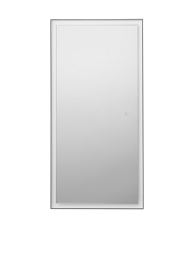 Nova Luce Adon - Spiegel mit Beleuchtung - 75 x 150 x 4 cm - 42W LED inkl. - IP44 - sand schwarz und weiß
