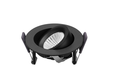 Artdelight Special - Einbaustrahler - Ø 95 mm, Ø 83 mm Einbaumaß - inkl. 9W LED - dimmbar bis warm - IP54 - schwarz