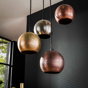 Vico Bols 6L - Pendelleuchte - Ø 40 x 150 cm - Nickel matt Mix