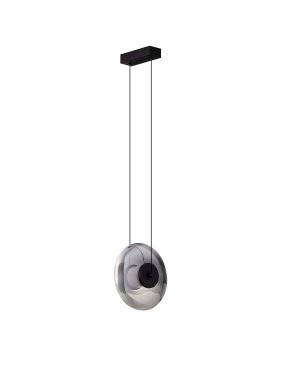 Nova Luce Ballet - Hängelampe - Ø 26 x 200 cm - 8W dimmbar LED inkl. - sand schwarz und rauchgrau