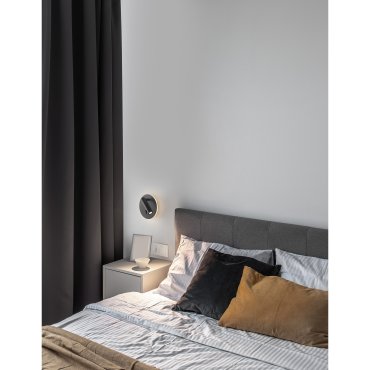 ZWEITE CHANCE - Nova Luce Penor - Wandleuchte mit Schalter - Ø 14 x 5,7 cm - 9W LED inkl. - sand schwarz