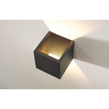 Artdelight Cube - Außenwandleuchte - 10 x 10 x 10 cm - 6W dimmbare LED inkl. - IP54 - schwarz