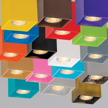 VK Simio Square - Aufbaustrahler - 8,2 x 8,2 x 9,5 cm - grün