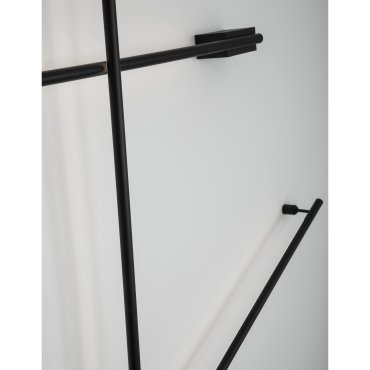 Nova Luce Gropius - Wandleuchte - 90 x 9 x 3,5 cm - 15W LED inkl. - Sand schwarz