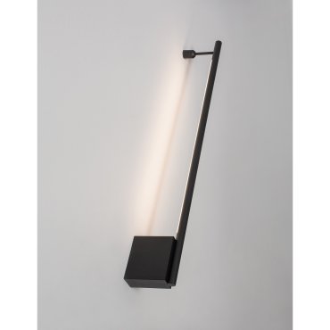 Nova Luce Gropius - Wandleuchte - 60 x 9 x 3,5 cm - 15W LED inkl. - Sand schwarz