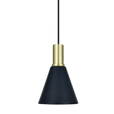 ONE Light E27 Pendelleuchte Cones - Hängeleuchte - Ø 15,3 x 222,8 cm - Messing gebürstet und schwarz
