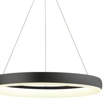 ONE Light LED Pendelleuchte Rings - Hängeleuchte - Ø 60 x 200 cm - 40W LED inkl. - schwarz