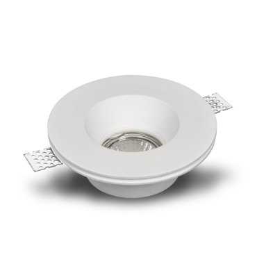 Artdelight Vieira - Einbaustrahler - Ø 130 mm, Ø 133 mm Einbaugröße - weiß