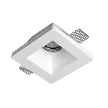 Artdelight Cygan - Einbaustrahler - 120 x 120 mm, 123 x 123 mm Einbaumaß - weiß