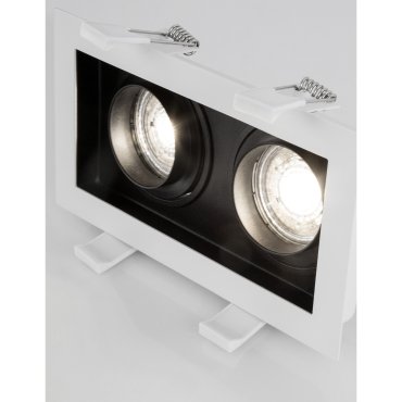 Nova Luce Cedi - Einbaustrahler - 183 x 100 mm, 180 x 95 mm Einbaumaß - weiß und sandschwarz