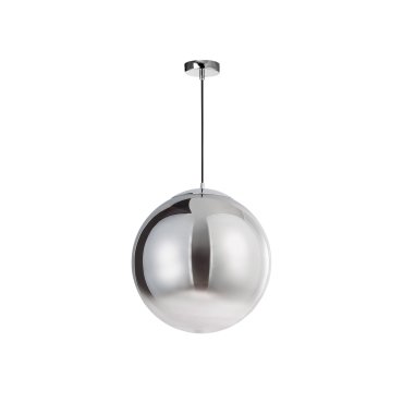 Nova Luce Ficato - Pendelleuchte - Ø 40 x 120 cm - rauchfarben und chrom