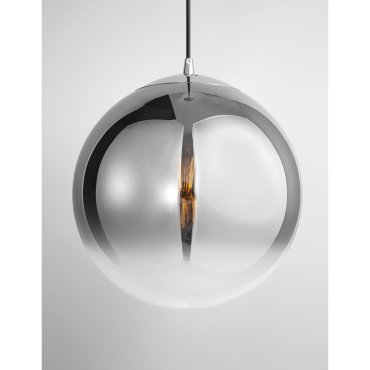 Nova Luce Ficato - Pendelleuchte - Ø 30 x 120 cm - rauchfarben und chrom