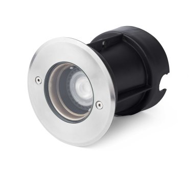 Faro Tecno-6 - runder Bodenspot für den Außenbereich - Ø 120 mm, Ø 100 mm Einbaumaß - IP67 - Edelstahl mattiert