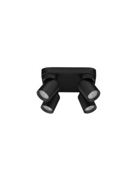 Nova Luce Amecy - Aufbaustrahler 4L - 22 x 12,5 x 22 cm - Sand schwarz