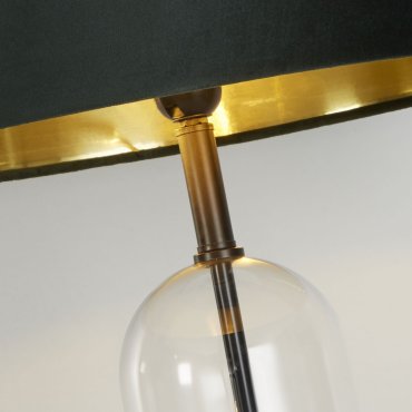 Searchlight Oxford - Tischleuchte - Ø 40 x 51 cm - schwarz, gold und grün