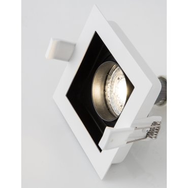 Nova Luce Cedi - Einbaustrahler - 100 x 100 mm, 95 x 95 mm Einbaumaß - weiß und sandschwarz