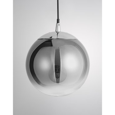 Nova Luce Ficato - Pendelleuchte - Ø 20 x 120 cm - rauchfarben und chrom