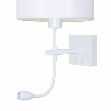Artdelight Quad - Wandleuchte mit Doppelschalter - 18 x 11 x 11 cm - 3W LED inkl. - weiß