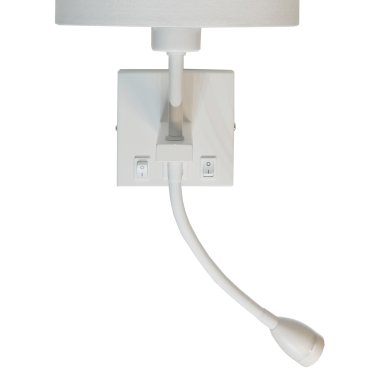 Artdelight Quad USB - Wandleuchte mit Doppelschalter und USB-Anschluss - 18 x 11 x 11 cm - 3W LED inkl. - weiß