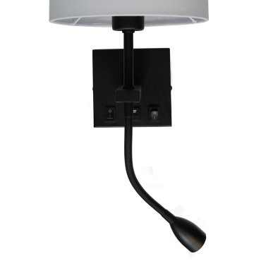 Artdelight Quad USB - Wandleuchte mit Doppelschalter und USB-Anschluss - 18 x 11 x 11 cm - 3W LED inkl. - schwarz