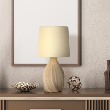 Searchlight Twist - Tischleuchte - Ø 23 x 46 cm - beige