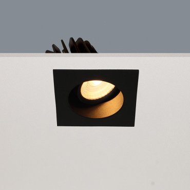 Artdelight Venice 2808 - Einbaustrahler - 80 x 80 mm, Ø 68 mm Einbaumaß - 8W dimmbare LED inkl. - IP44 - schwarz