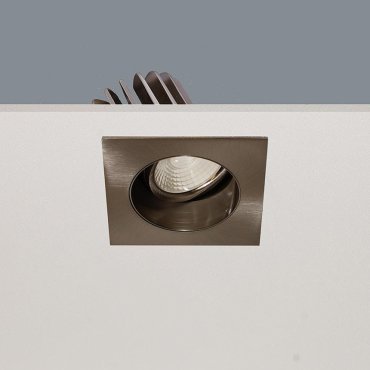 Artdelight Venice 2808 - Einbaustrahler - 80 x 80 mm, Ø 68 mm Einbaumaß - 8W dimmbare LED inkl. - IP44 - Stahl matt