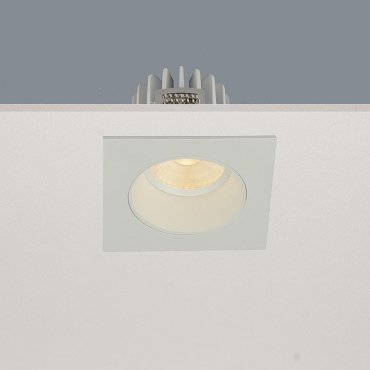 Artdelight Venice 2708 - Einbaustrahler - 80 x 80 mm, Ø 68 mm Einbaumaß - 8W dimmbare LED inkl. - IP44 - weiß