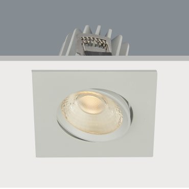 Artdelight Venice 2608 - Einbaustrahler - 80 x 80 mm, Ø 68 mm Einbaumaß - 8W dimmbare LED inkl. - IP44 - weiß