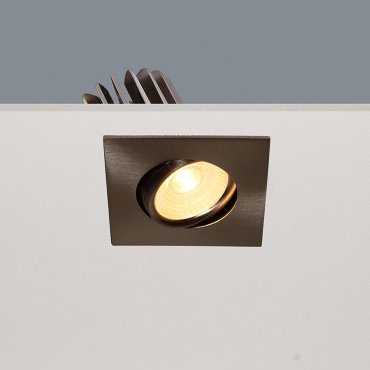 Artdelight Venice 2608 - Einbaustrahler - 80 x 80 mm, Ø 68 mm Einbaumaß - 8W dimmbare LED inkl. - IP44 - Stahl matt