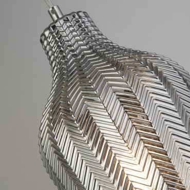 Searchlight Chevron - Pendelleuchte - Ø 17,5 x 145 cm - Chrom