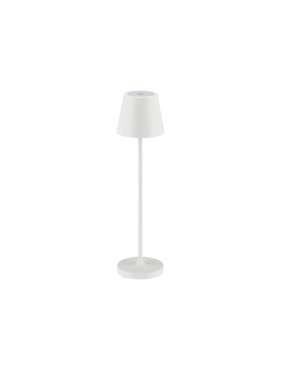 Nova Luce Petit - wiederaufladbare Tischleuchte - Ø 7 x 28 cm - 2W dimmbare LED inkl. - IP54 - Weiß