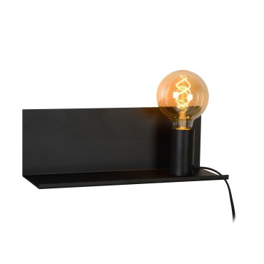 Lucide Sebo - Wandleuchte mit Schalter - 35 x 12 x 12 cm - schwarz